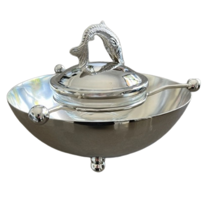 Nickel Plated Caviar Serving Set (8")