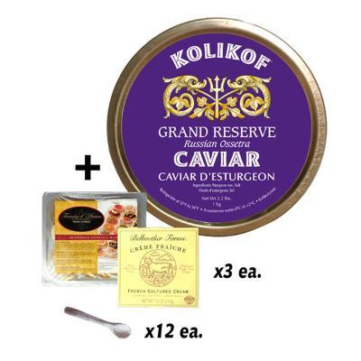 Caviar | Osetra (Ossetra) Sturgeon Caviar Gift Basket